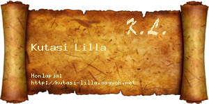 Kutasi Lilla névjegykártya